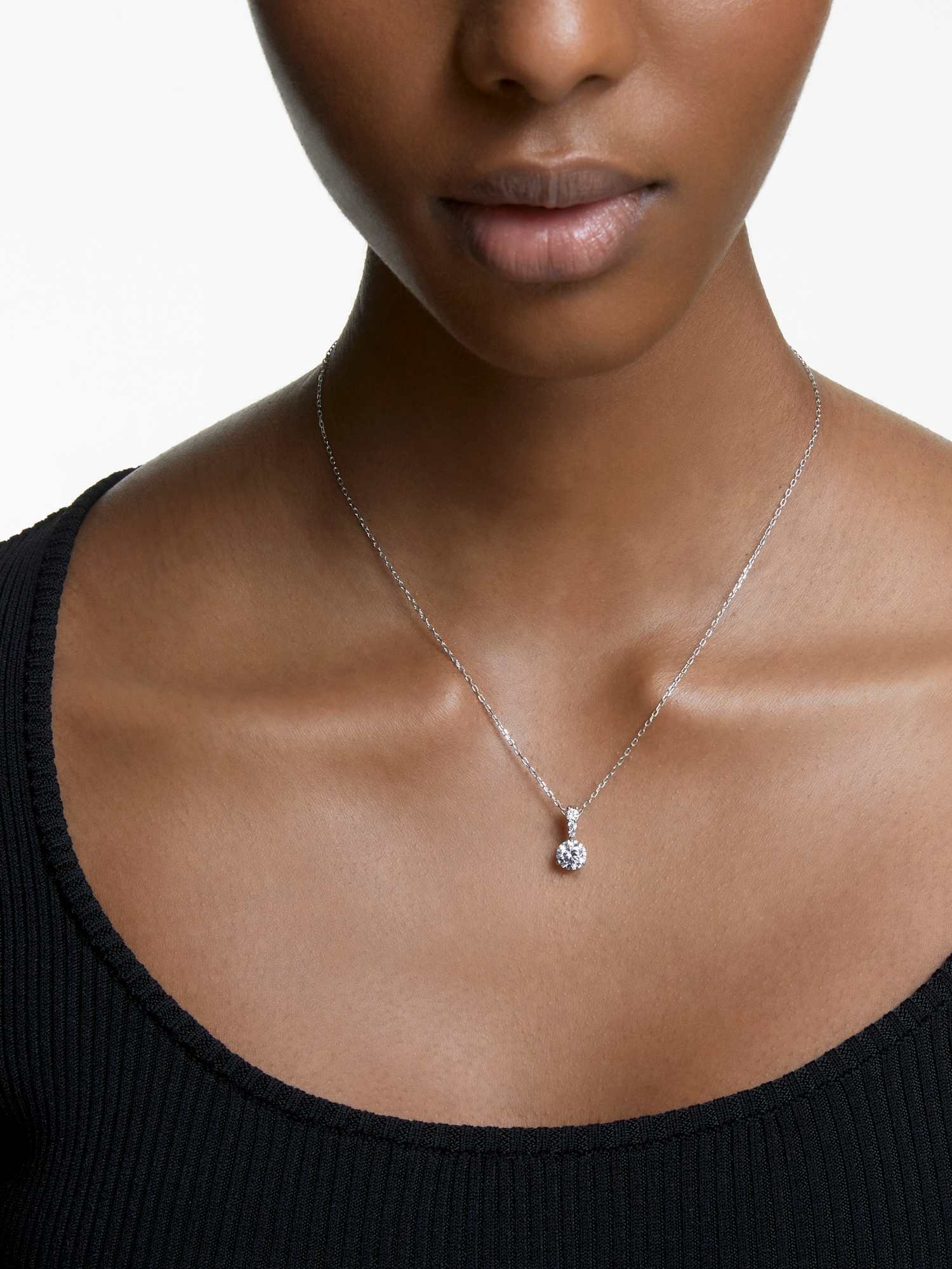 SWAROVSKI 【公式】【スワロフスキー】Stilla ペンダント, ラウンドカット, ホワイ...