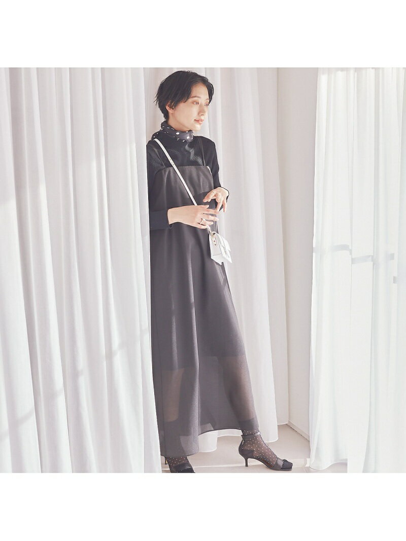 【SALE/35%OFF】Rouge vif la cle 【BELLE ROBE】シアーリボンワンピース ルージュ・ヴィフ ラクレ ワンピース・ドレス シャツワンピース ブラック【送料無料】