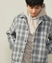 【SALE/40%OFF】a.v.v 【洗濯機で洗える】ツイードチェックショートブルゾン アー・ヴェ・ヴェ ジャケット・アウター その他のジャケット・アウター ホワイト グレー【送料無料】|詳細画像
