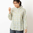 LOBJIE 【洗える】リバティプリント 小花柄シャツ ロブジェ トップス シャツ・ブラウス ブルー ピンク【送料無料】(4)