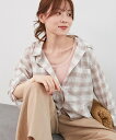 【SALE/40%OFF】le.coeur blanc 《手洗い可能》シアーチェック2wayシャツ ルクールブラン トップス シャツ・ブラウス ブルー ブラック ベージュ【送料無料】