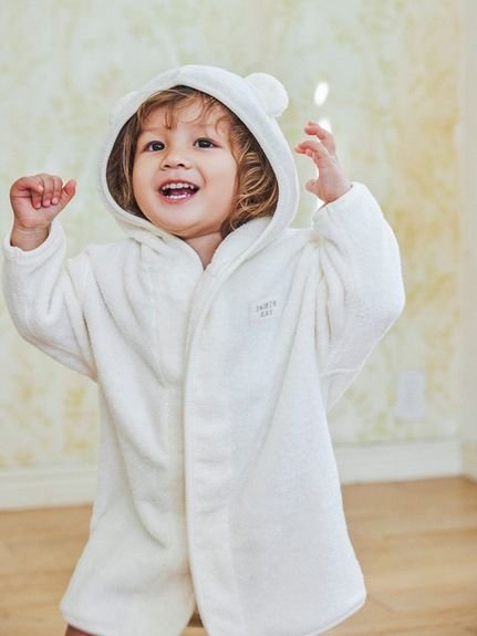 JAMIE KAY パイピングタオルローブ ジェイミーケイ マタニティウェア・ベビー用品 その他のベビーグッズ ホワイト ピンク【送料無料】