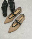 ADAM ET ROPE' FEMME 【定番人気】・【新色追加】フィッシュネットメリージェーンフラット アダムエロペ シューズ・靴 パンプス ベージュ ブラッ...