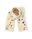 BEAMS BOY 【期間限定+10%ポイントバック】【毎年人気】手編み フラワー刺繍 マフラー 25AW 防寒 ビームス ウイメン ファッション雑貨 マフラー・ストール・ネックウォーマー ホワイト ネイビー【送料無料】