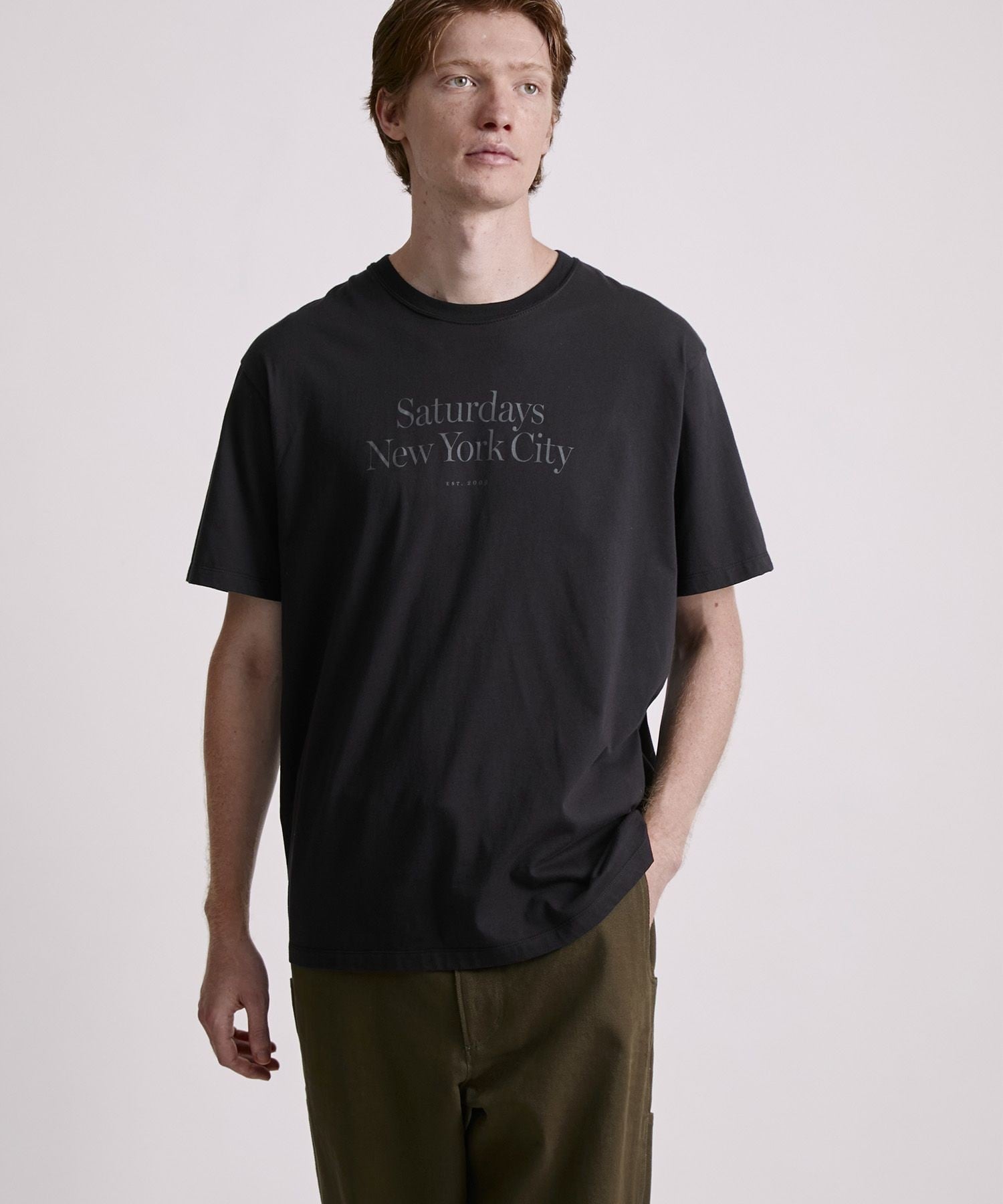 Saturdays NYC Miller Standard SS Tee サタデーズ　ニューヨークシティ トップス カットソー・Tシャツ ブラック ホワイト【送料無料】