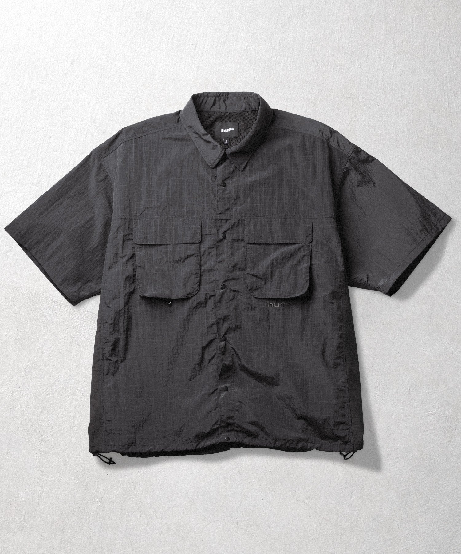 UTILITY NYLON SHEER SHIRT / HUF シャツ ハフ トップス シャツ・ブラウス グリーン ブラック