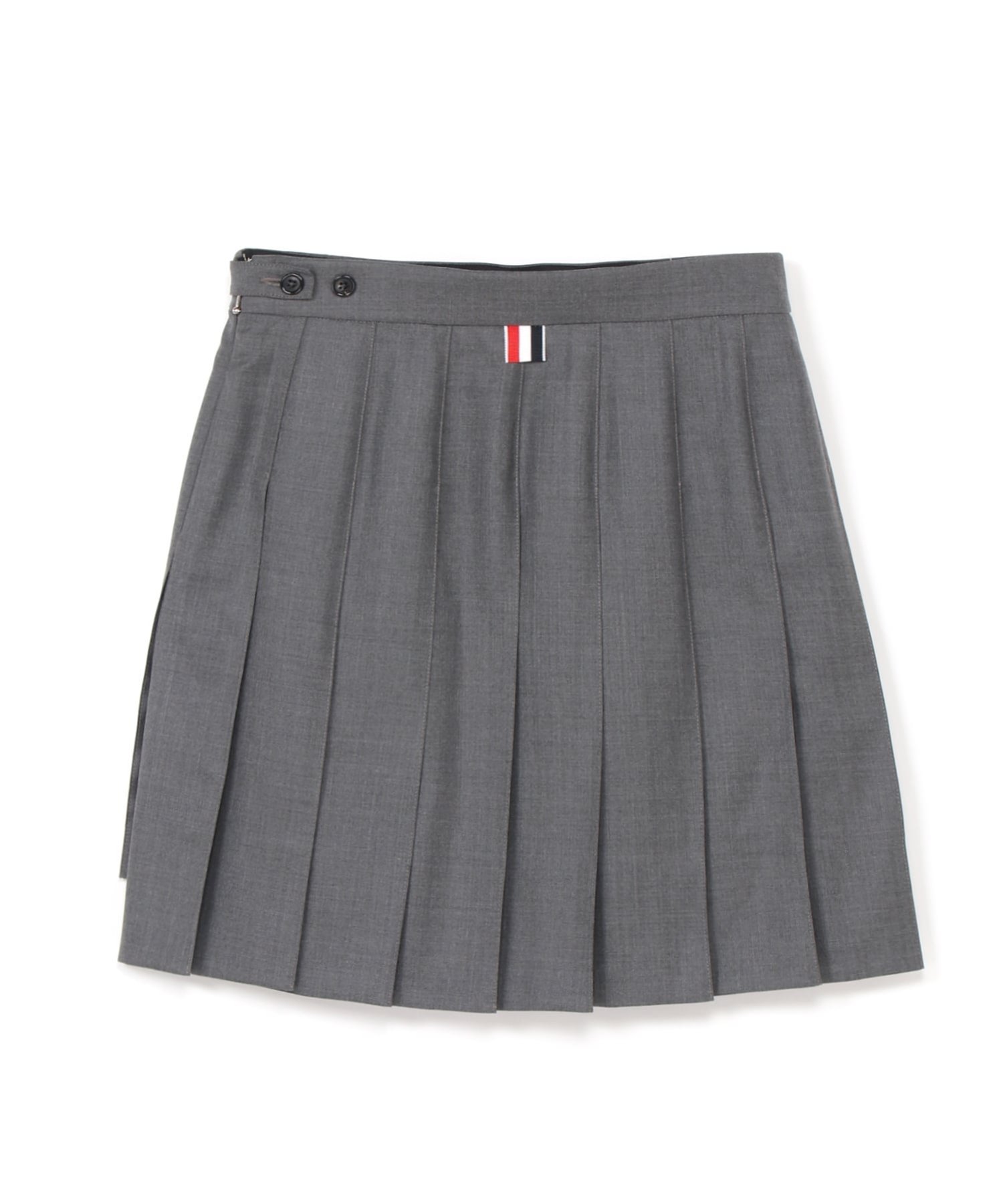 THIGH LENGTH DROPPED BACK PLEATED SKIRT トムブラウン スカート ミニスカート グレー