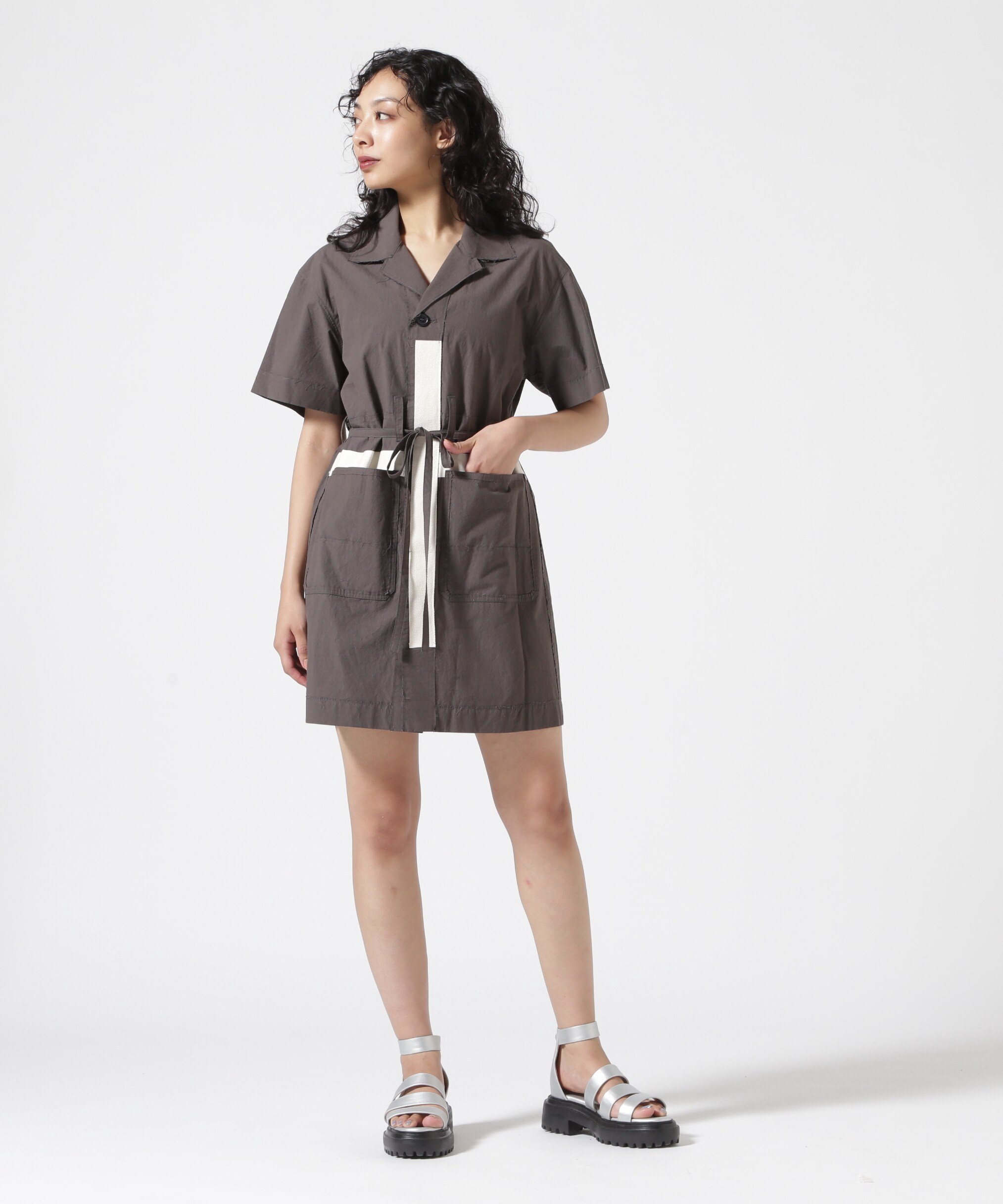 LHP VOLTAGE CONTROL FILTER/ヴォルテージコントロールフィルター/CUTOFF SHOP LONG SS/SHIRT エルエイチピー トップス シャツ・ブラウス グレー ピンク