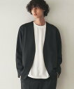 【SALE/40%OFF】COMME CA ISM 【セットアップ対応】 ストレッチダンボールニット ノーカラージャケット コムサイズム ジャケット・アウター ノーカラージャケット グレー ブラック