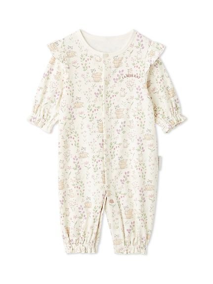 JAMIE KAY 新生児フリル2WAYオール/オーガニックコットン ジェイミーケイ マタニティウェア・ベビー用..