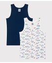 PETIT BATEAU タンクトップ2枚組 プチバトー インナー・ルームウェア その他のインナー・ルームウェア【送料無料】