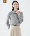 【SALE/26%OFF】TRANS WORK 【L】【新色追加】【ウォッシャブル】ジオメトリックプリントブラウス サンヨー エルサイズ トップス シャツ・ブラ...