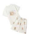 gelato pique 【JUNIOR】トイプードルワンポイントTシャツ&総柄ショートパンツセット ジェラートピケ トップス その他のトップス グレー ホワイ...