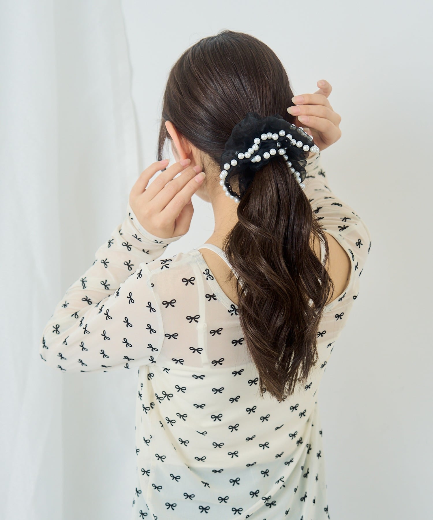 【SALE／46%OFF】MAGASIN DE MODE Chou Chou MAGASIN DE MODE Chou Chou/パールシフォンシュシュ OSWY セットアップセブン ヘアアクセサリー ヘアゴム