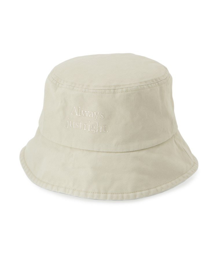 【SALE／60%OFF】Dessin 【ウォッシュ加工】ロゴ入りバケットハット デッサン 帽子 ハット ベージュ グレー