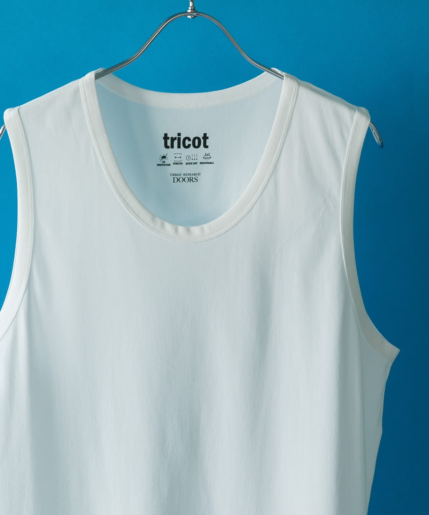 【SALE／50%OFF】URBAN RESEARCH DOORS トリコットタンクトップ アーバンリサーチドアーズ トップス ノースリーブ・タンクトップ グレー ホワイト