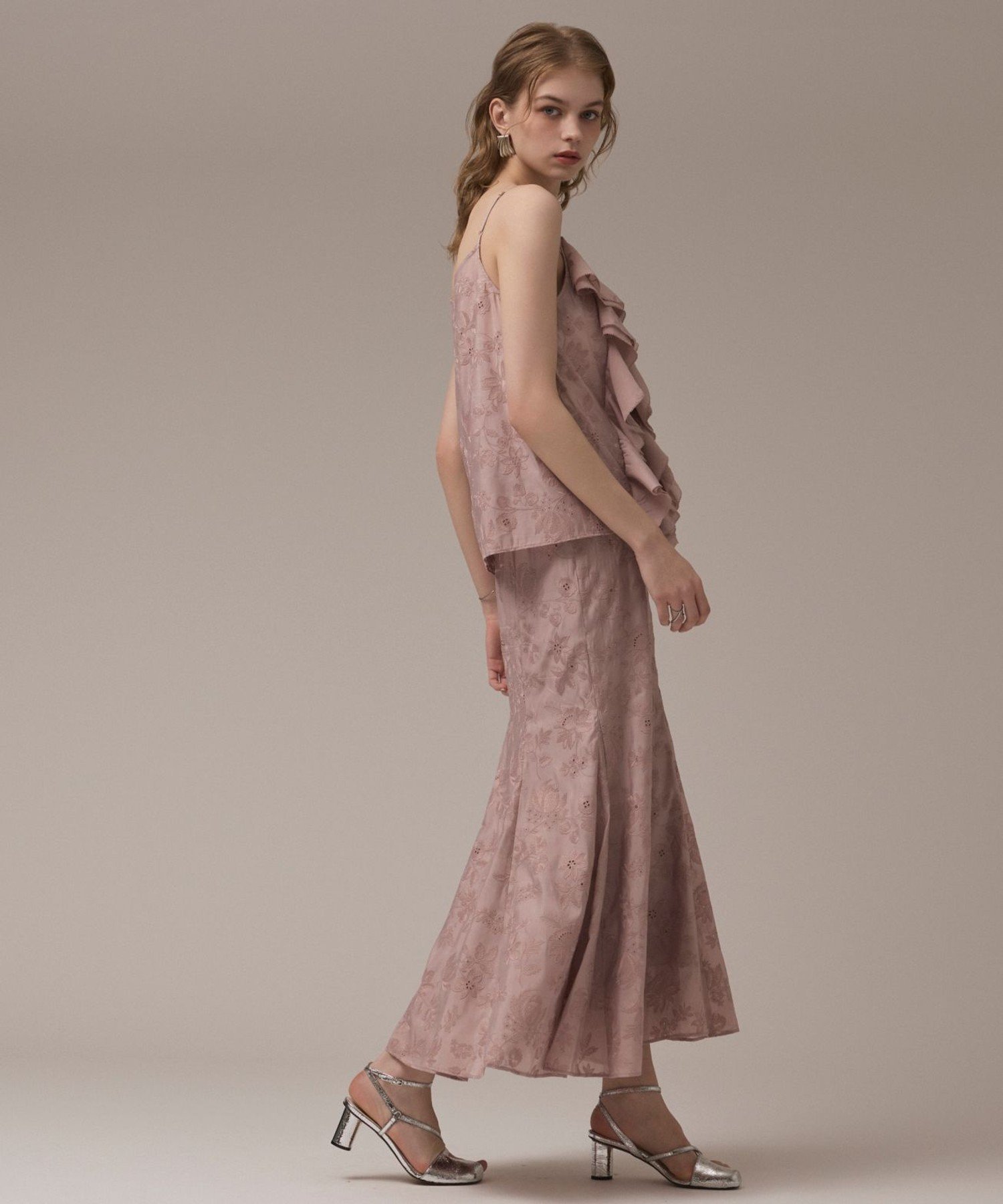 GRACE CONTINENTAL マーメイドembスカート グレースコンチネンタル スカート ロング・マキシスカート ピンク ブラック【送料無料】のサムネイル