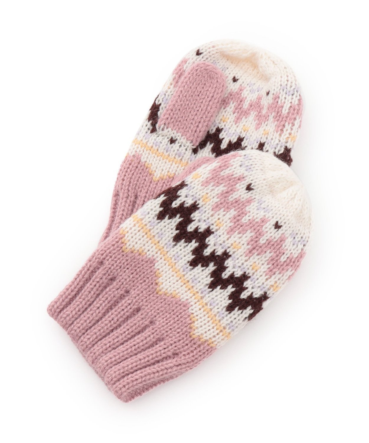 petit main ノルディックミトン ナルミヤオンライン マタニティウェア・ベビー用品 その他のベビーグッズ ピンク グレー