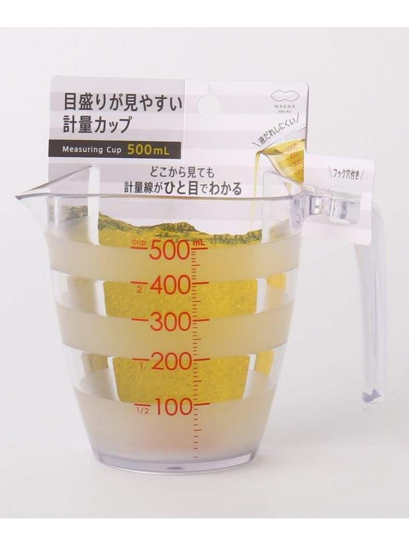 212 KITCHEN STORE 目盛りが見やすい計量カップ 500ml CL ＜marna マーナ＞ トゥーワントゥーキッチン..