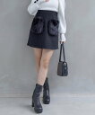 【SALE/64%OFF】clear ファーポケットミニスカート クリア スカート ミニスカート ベージュ ブラック グレー