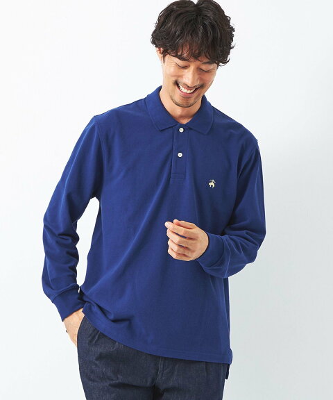 Long Sleeve Pique Polo 3112-499-0066 31124990066: Cobalt Long Sleeve Pique Polo 3112-499-0066 31124990066: Cobalt
