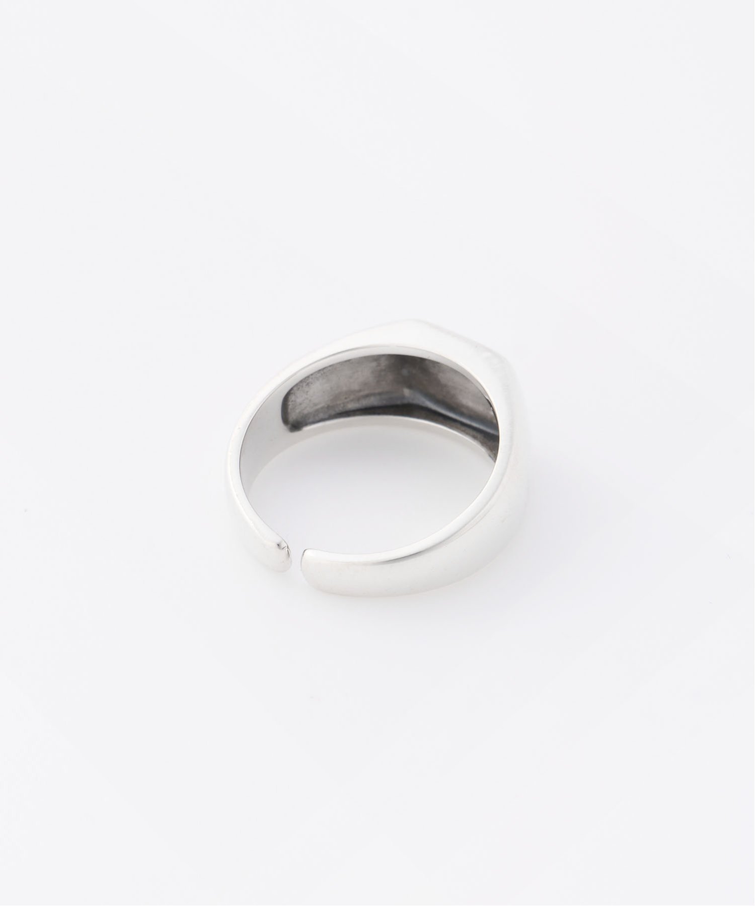 (U)925silver ring 印台リング フリーサイズ バーナー アクセサリー・腕時計 リング・指輪 シルバー