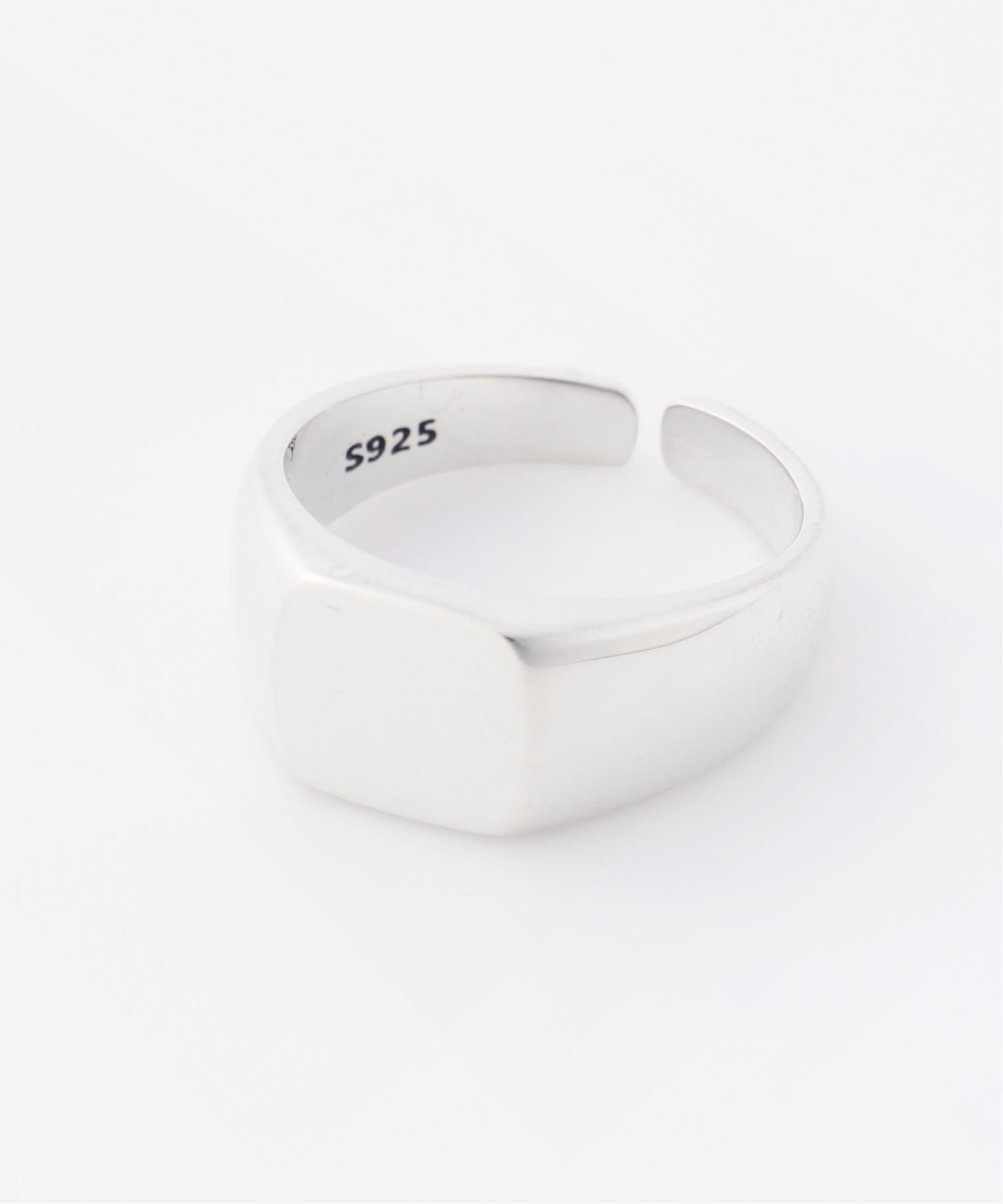 (U)925silver ring 印台リング フリーサイズ バーナー アクセサリー・腕時計 リング・指輪 シルバー