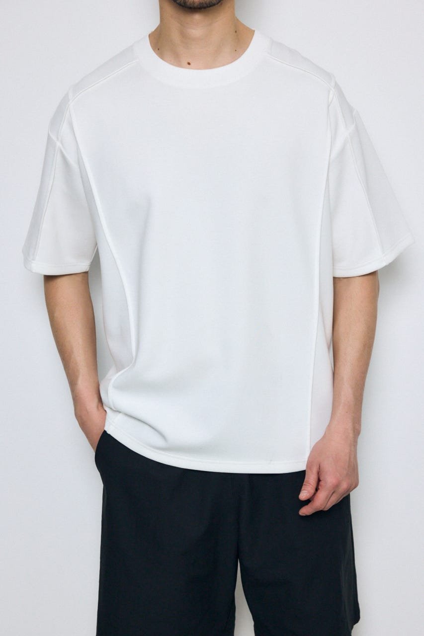 ポンチ切り替えデザイントップス アズールバイマウジー トップス カットソー・Tシャツ グレー ブラック ホワイト