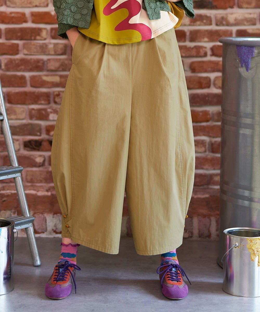Jocomomola ツイルワイドパンツ ホコモモラ パンツ その他のパンツ ベージュ