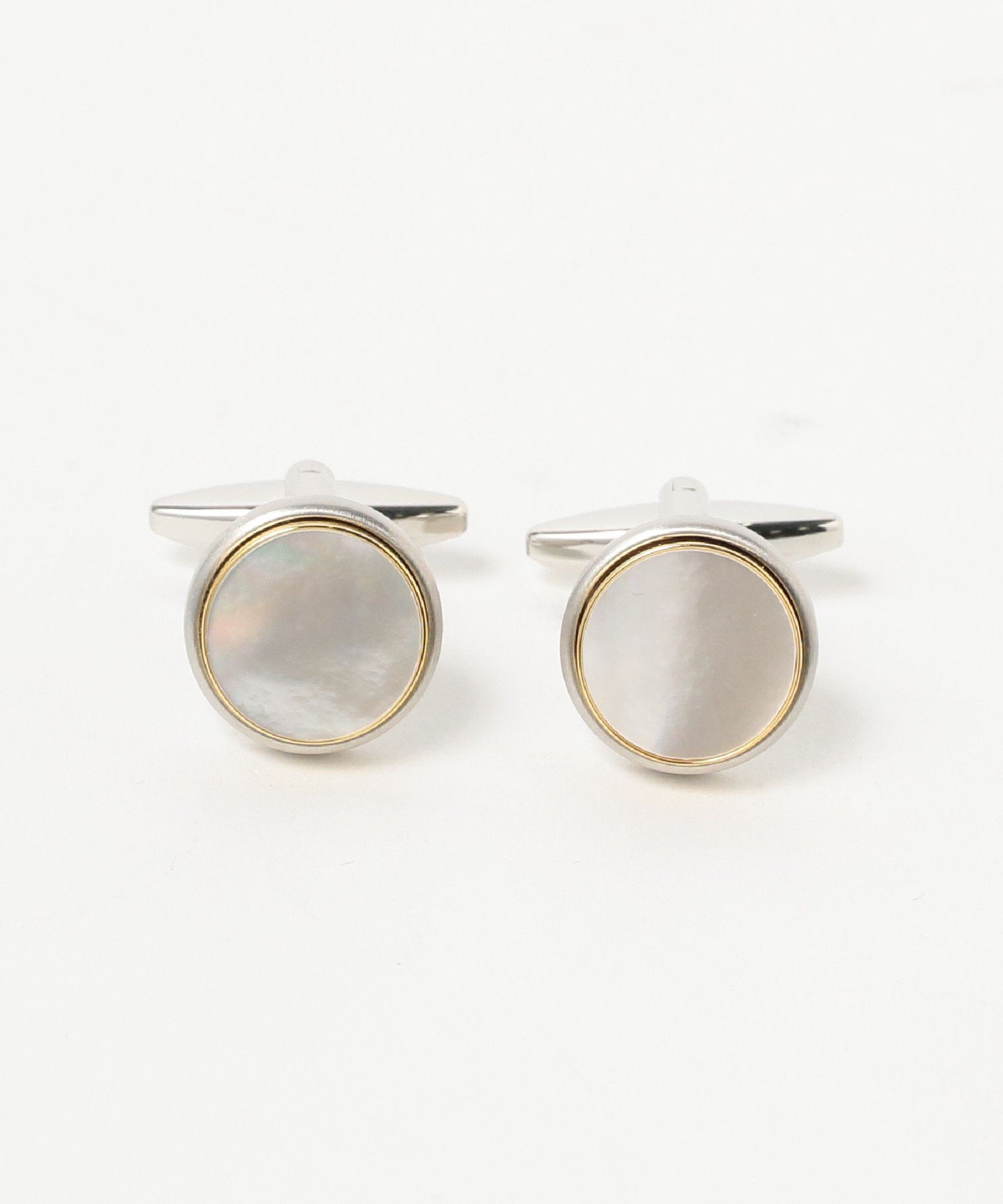 BEAMS F elizabeth parker / マザーオブパール ゴールドエッジ カフリンクス ビームス メン アクセサリー・腕時計 ブレスレット・バングル ゴールド【送料無料】