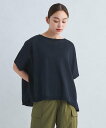 【SALE/50%OFF】UNITED ARROWS green label relaxing ペーパー ドルマン ポンチョ プルオーバー ニット -ウォッシャブル- ユナイテッドアローズ アウトレット トップス ニット ネイビー ホワイト ベージュ【送料無料】(4)