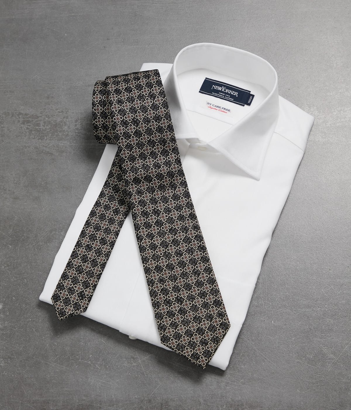 【SALE／30%OFF】NEWYORKER MEN アーキテクチャーモチーフ ネクタイ ニューヨーカー スーツ・フォーマル ネクタイ・蝶ネクタイ ベージュ【送料無料】