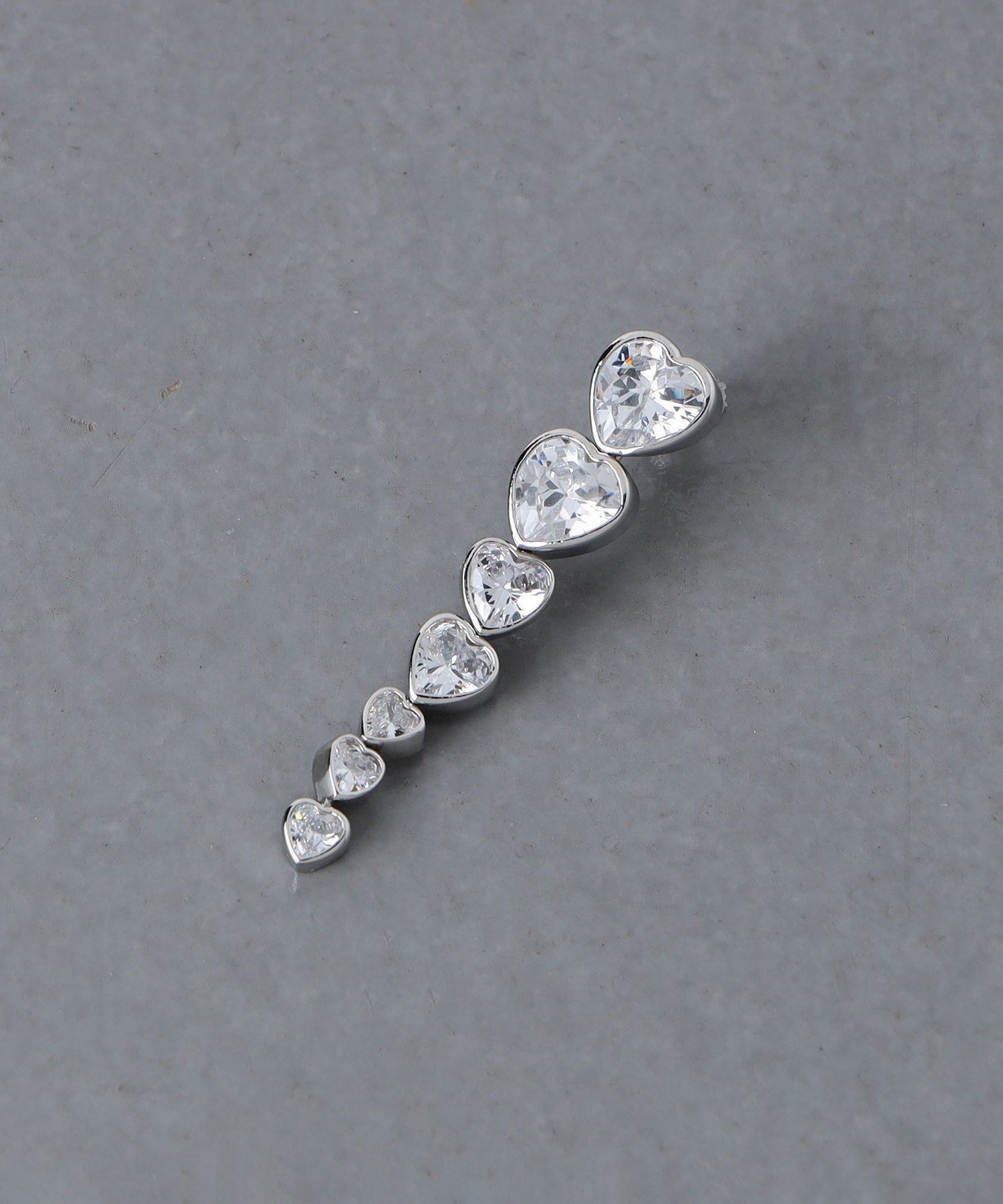 【SALE／50%OFF】UNITED ARROWS ハート キュービックジルコニア ピアス ユナイテッドアローズ アウトレット アクセサリー・腕時計 ピアス シルバー【送料無料】
