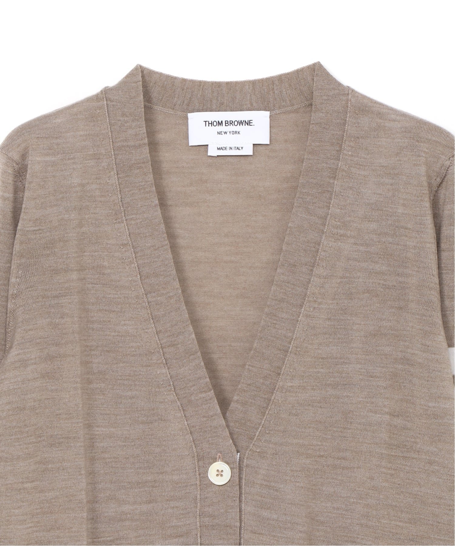 RELAXED FIT V-NECK CARDIGAN W/ 4 BAR IN FINE MERINO WOOL トムブラウン トップス カーディガン ブラウン