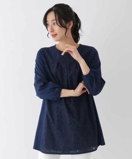 【SALE/50%OFF】HIROKO BIS ロゴレースカットソージョイントチュニック ヒロコ ビス ワンピース・ドレス チュニック ネイビー グリーン【送料無料】 【SALE/50%OFF】HIROKO BIS ロゴレースカットソージョイントチュニック ヒロコ ビス ワンピース・ドレス チュニック ネイビー グリーン【送料無料】