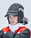 【SALE／25%OFF】phenix (K)phenix/phenix(フェニックス)Maskman Earflap Knit Hat キッズ/スキー/ニット帽/キャップ/ビーニー/イヤーフラップ シフォン 帽子 ニット帽・ビーニー ブラック グレー ネイビー
