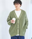 【SALE／44 OFF】WEGO MEN 039 S ハンドステッチカーディガン ウィゴー トップス ニット グリーン ホワイト ブラック