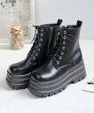 【SALE/20%OFF】LOVEHUNTER 8cmヒール ボリュームレースアップショートブーツ ☆1661 サンエーフットウェアー シューズ・靴 ブーツ ブ...