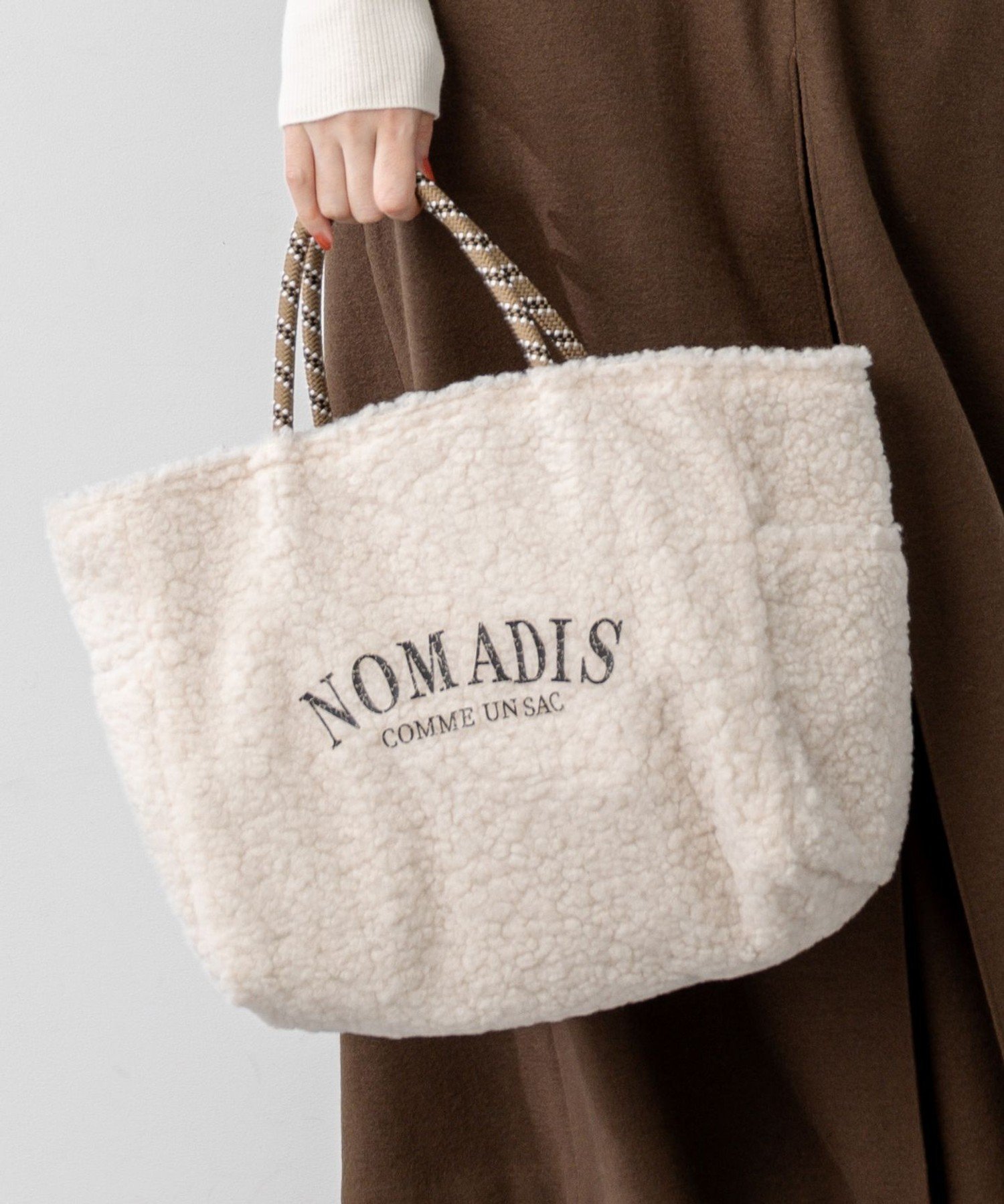 23区 【23区別注カラー】NOMADIS SAC2 W ボア トートバッグ ニジュウサンク バッグ ショルダーバッグ ベージュ ブラウン【送料無料】のサムネイル