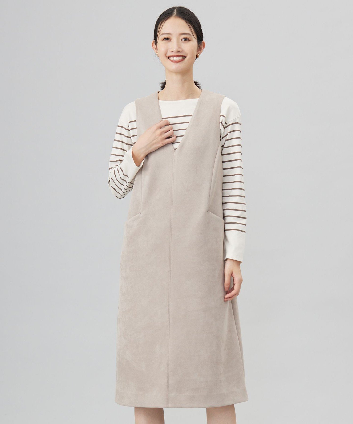 ゆったり ジャンパー スカート 2024夏の 甘 酸っぱい ストライプ サスペンダー スカートの ツーピース スーツ 女子大 生 風 スリム 年齢を 感じさせにくい ドレス