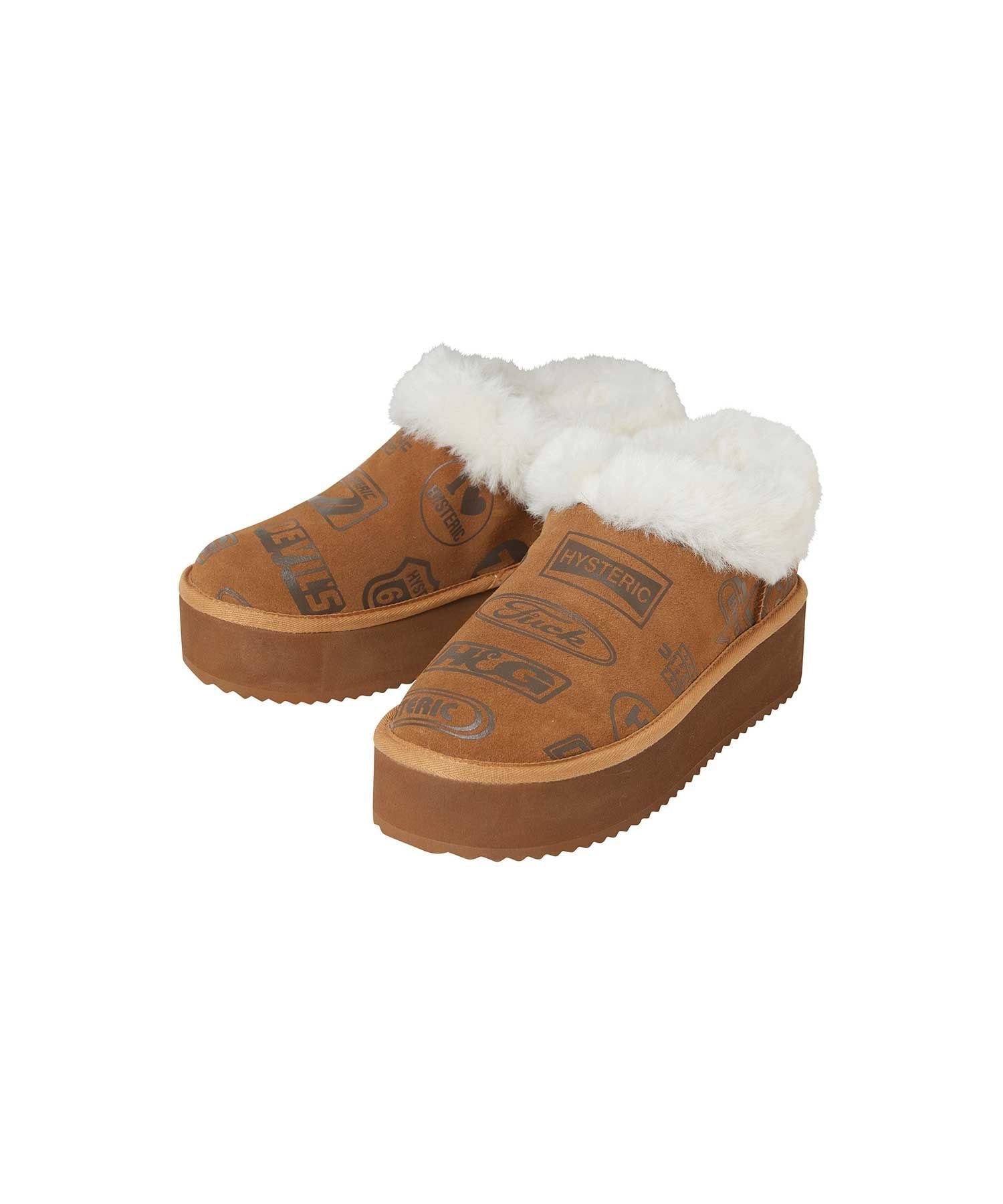 HYSTERIC GLAMOUR MOTOR CITY FEVER プラットフォームスリッポン ヒステリックグラマー シューズ・靴 スニーカー ブラウン グレー【送料無料】