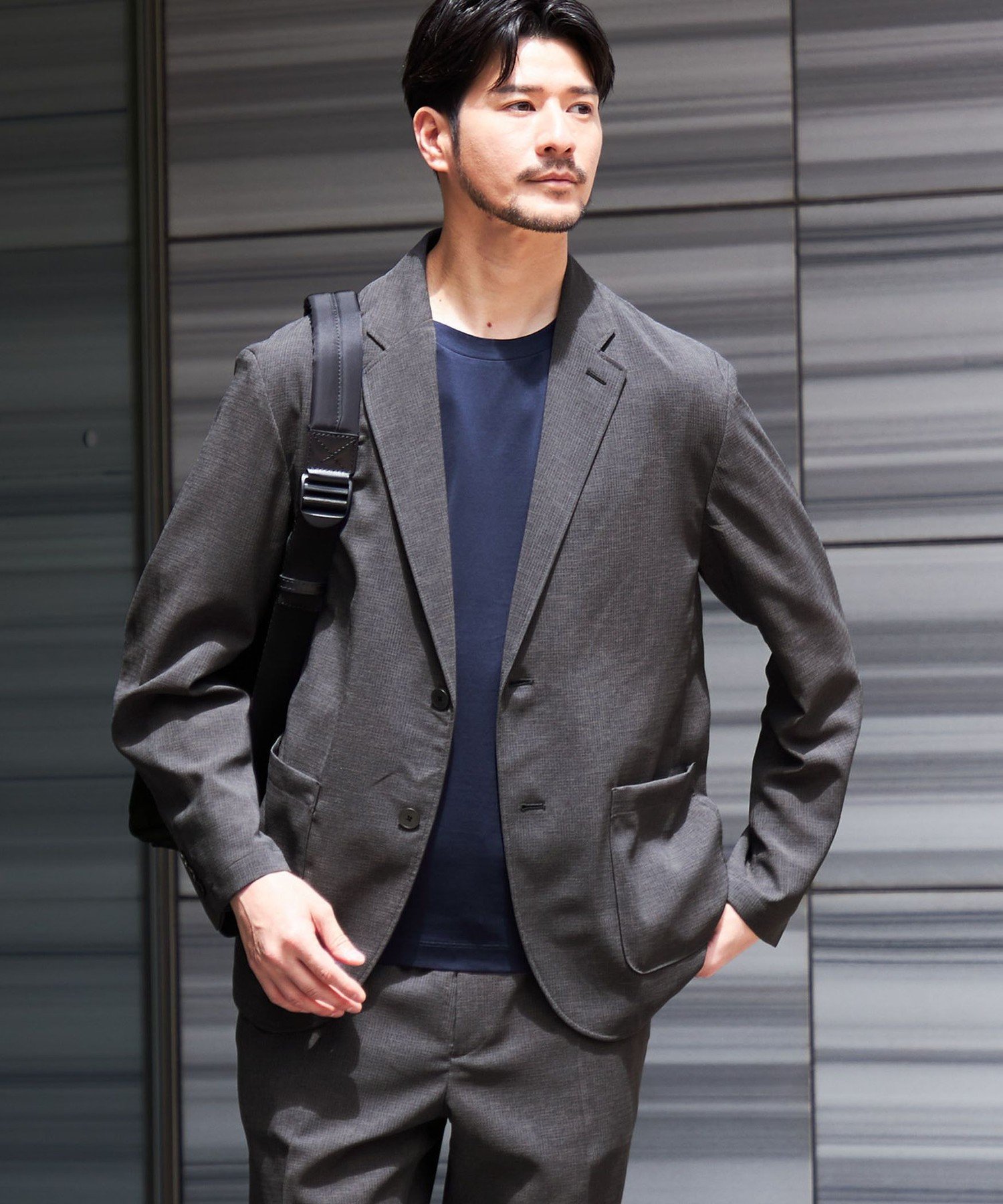 【SALE／40%OFF】SHIPS MEN SHIPS:＜撥水/防しわ/洗濯機可能＞DOT AIR(R)ジャケット(セットアップ対応) シップス ジャケット・アウター テーラードジャケット・ブレザー ネイビー ブラック【送料無料】