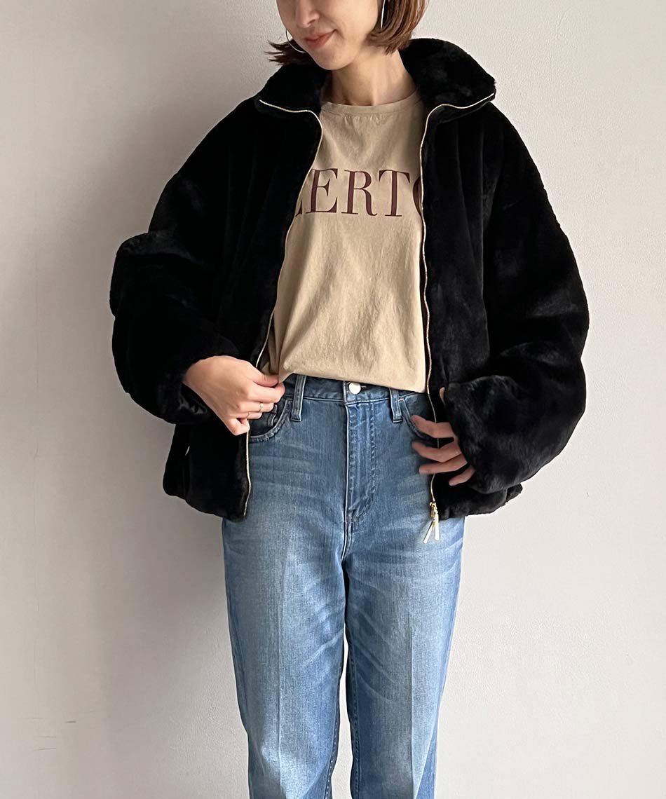 TATRAS 【TATRAS】ボアジャケット-BOA JK BARBRA マイカアンドディール ジャケット・アウター その他のジャケット・アウター ブラック ブラウン ベージュ【送料無料】のサムネイル