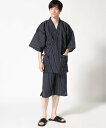 COMME CA MEN (M)COMME CA MEN/コムサメン 甚平 太ストライプ ボディライフ 着物・浴衣・和装小物 浴衣 ブラック ネイビー【送料無料...