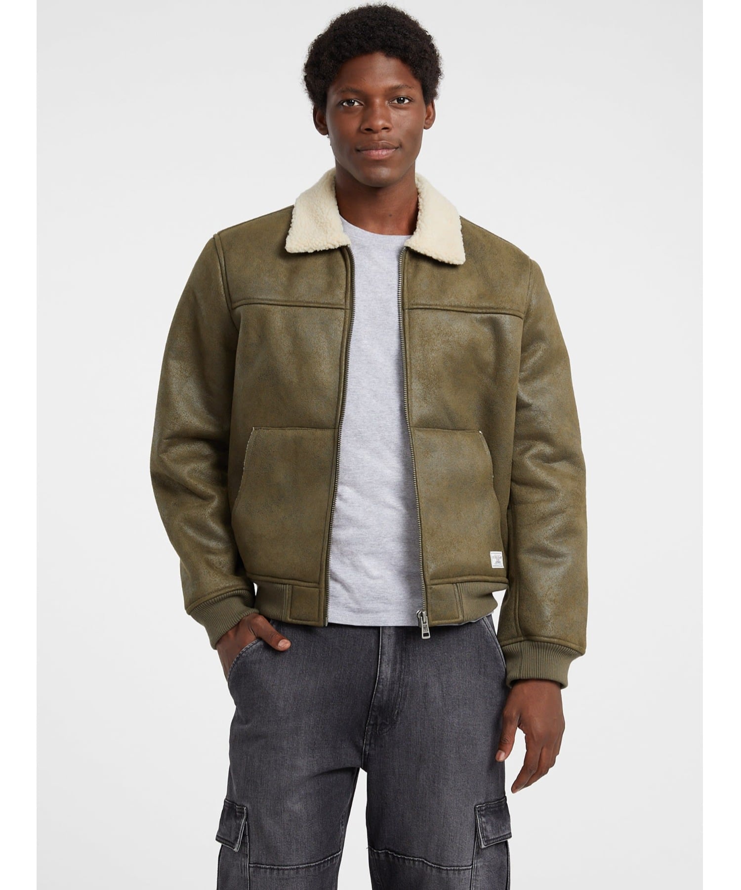 GUESS JEANS GUESS JEANS/(M)Bomber Jacket ゲス ジャケット・アウター ブルゾン・ジャンパー カーキグリーン【送料無料】