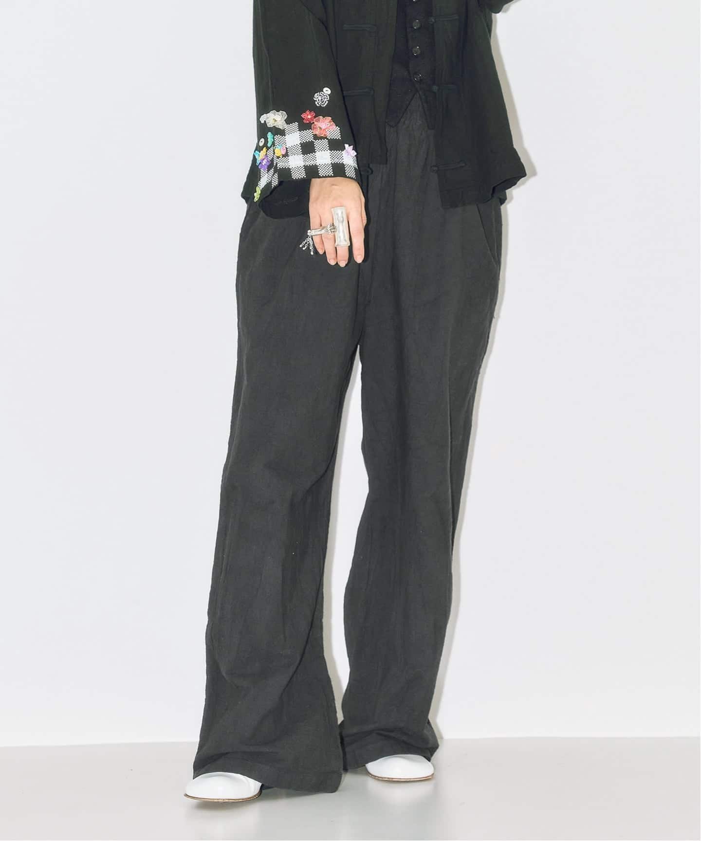 CITYSHOP FUJIN TREE * 鄭惠中 WIDE LEG パンツ シティーショップ パンツ その他のパンツ ブラック【送料無料】