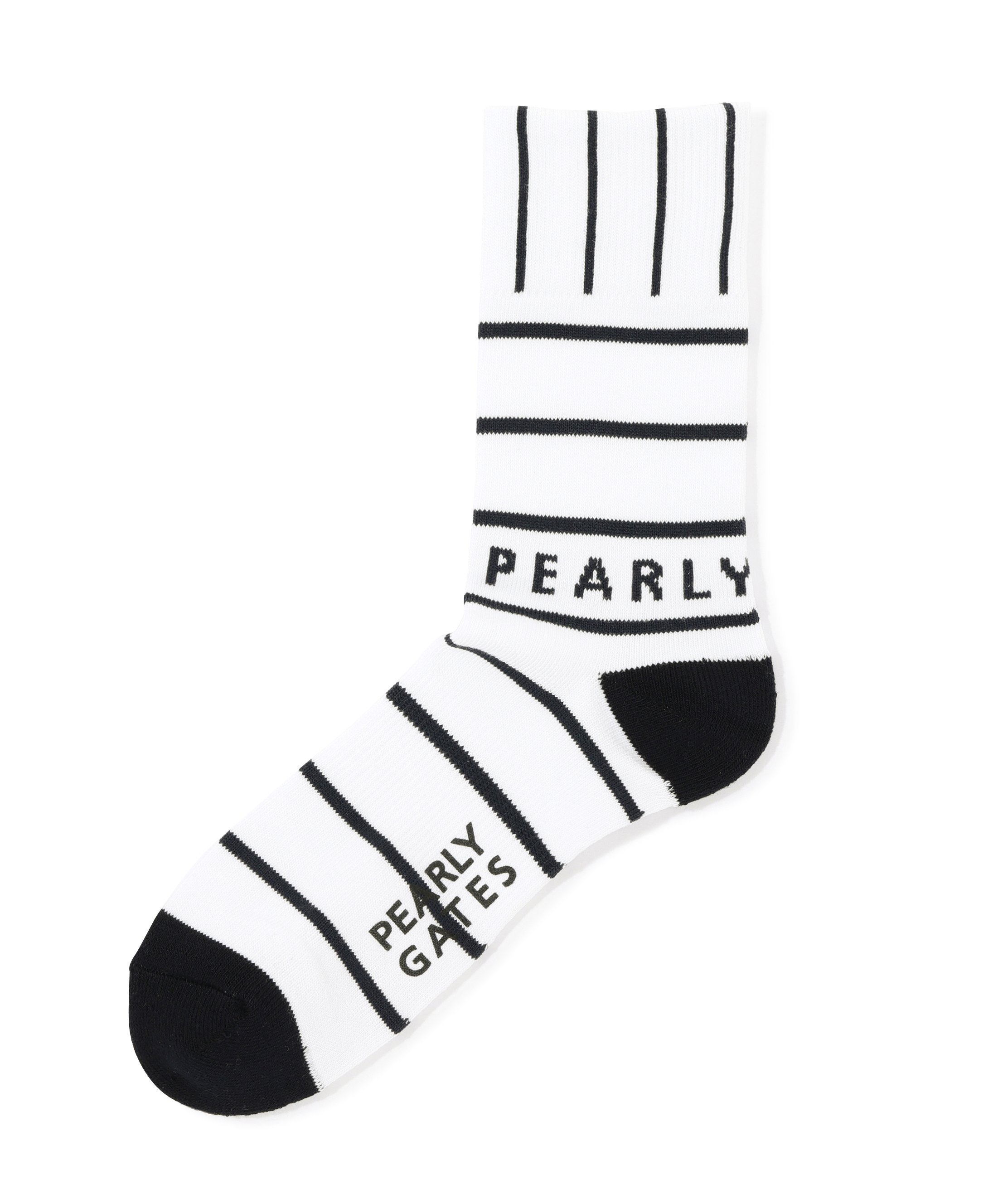 PEARLY GATES MIXボーダーミドルソックス (MENS) パーリーゲイツ 靴下・レッグウェア 靴下 ネイビー ホワイト