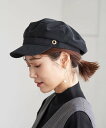【SALE/50%OFF】ROPE' PICNIC PASSAGE ウォッシャブルスエードタッチマリンキャスケット ロペピクニック 帽子 キャスケット ブラック ベージュ