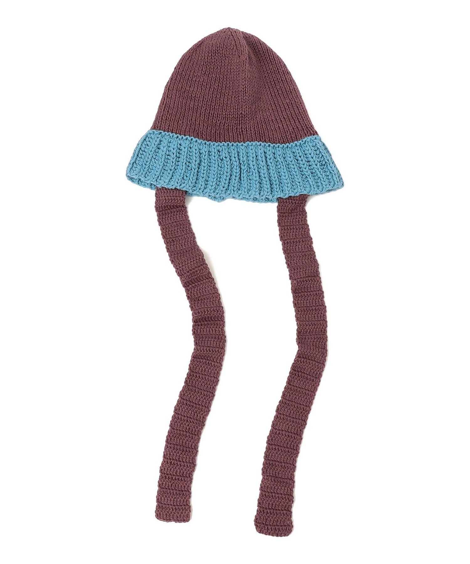 【SALE／50%OFF】SHIPS any C -cie-: フラッフィー リブ ニット リボン ハット シップス 帽子 ニット帽・ビーニー ブラウン ピンク