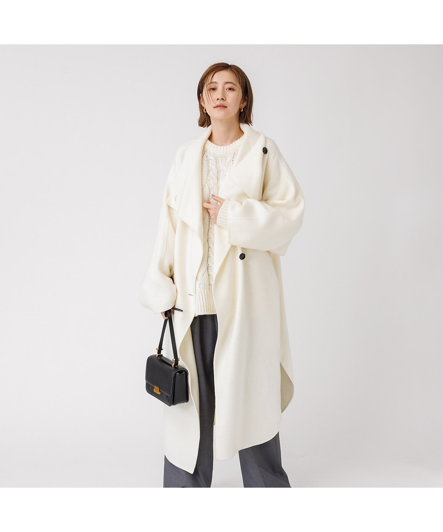 Rouge vif la cle 変形リバーコート ルージュ・ヴィフ ラクレ ジャケット・アウター その他のジャケット・アウター ホワイト カーキグリーン